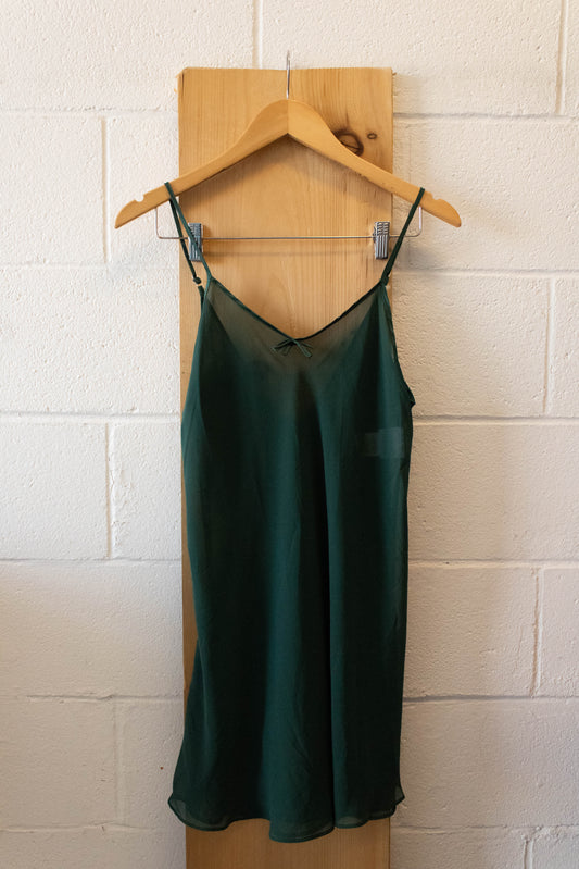 Sheer Green Slip Dress : S