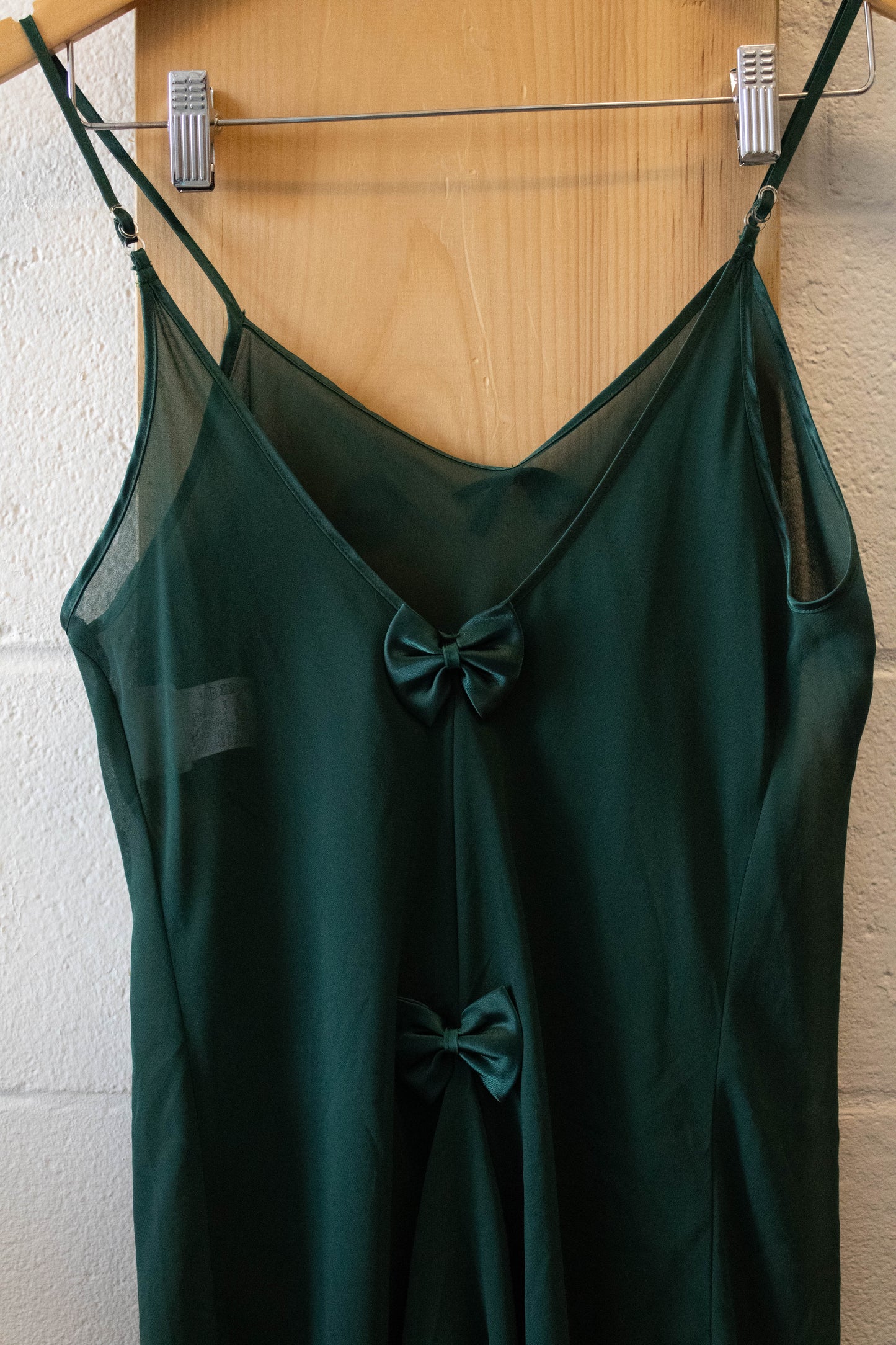 Sheer Green Slip Dress : S