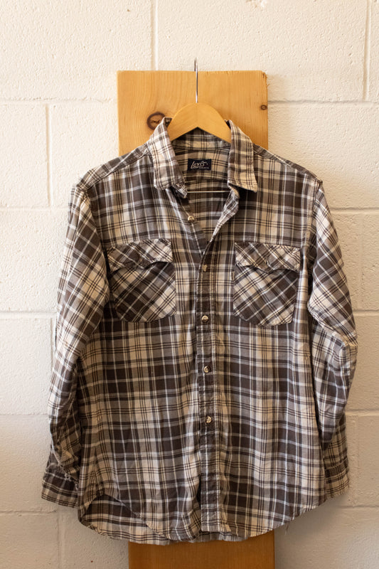 Vtg Levis Plaid Button Up : L