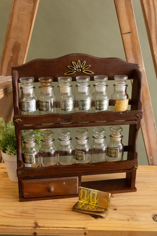 Vtg Apothecary Spice Rack (Local Pick Up Only)