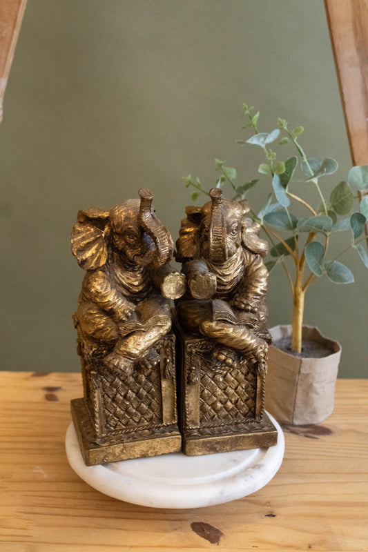 Vtg Brass Elephant Bookends (Local Pick Up Only)