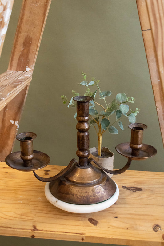 Vtg Hammered Copper Candelabra (Local Pick Up Only)