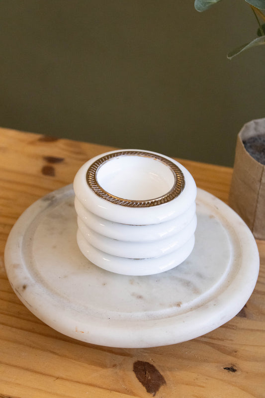 Vtg Set of 4 Ceramic Little Coasters