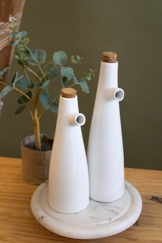 Pair of White Oil and Vinegar Dispensers (Local Pick Up Only)