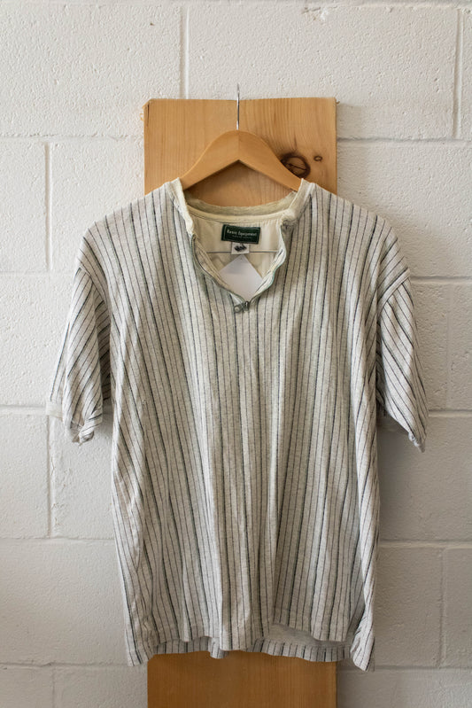 Vtg Striped Henley : M