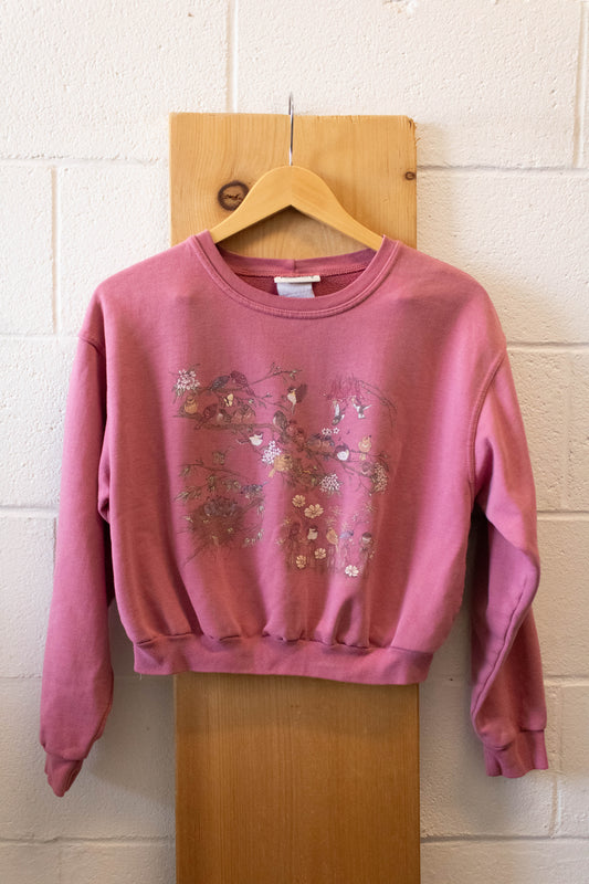 Vtg Pink Bird Crew : S