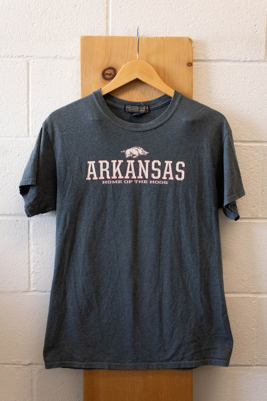 Grey Arkansas Home of the Hogs Tee : M