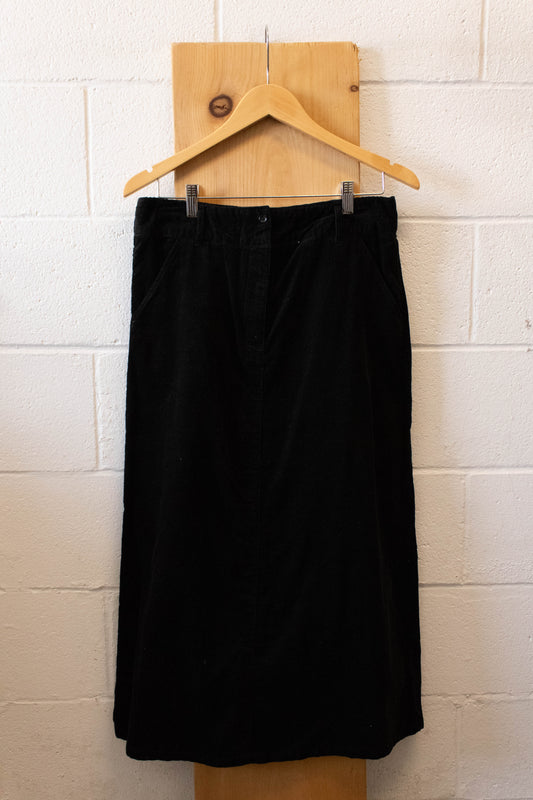 Vtg Black Corded Skirt : 10
