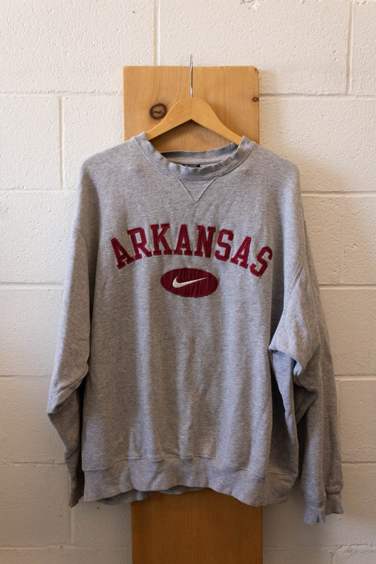 Grey Arkansas Nike Crew : XL