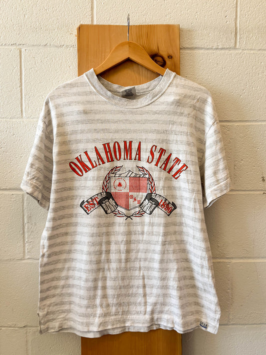 Striped Oklahoma State Tee : L