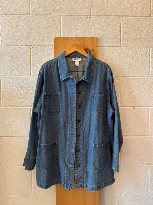 Vtg Denim Chore Jacket : 26W