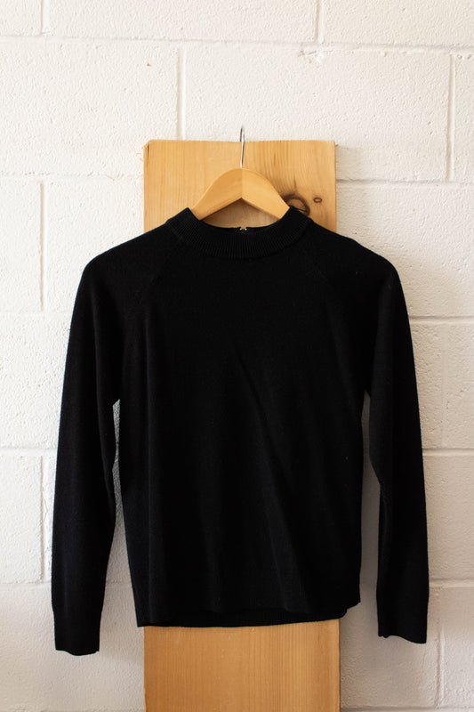 Vtg Black Sweater : S