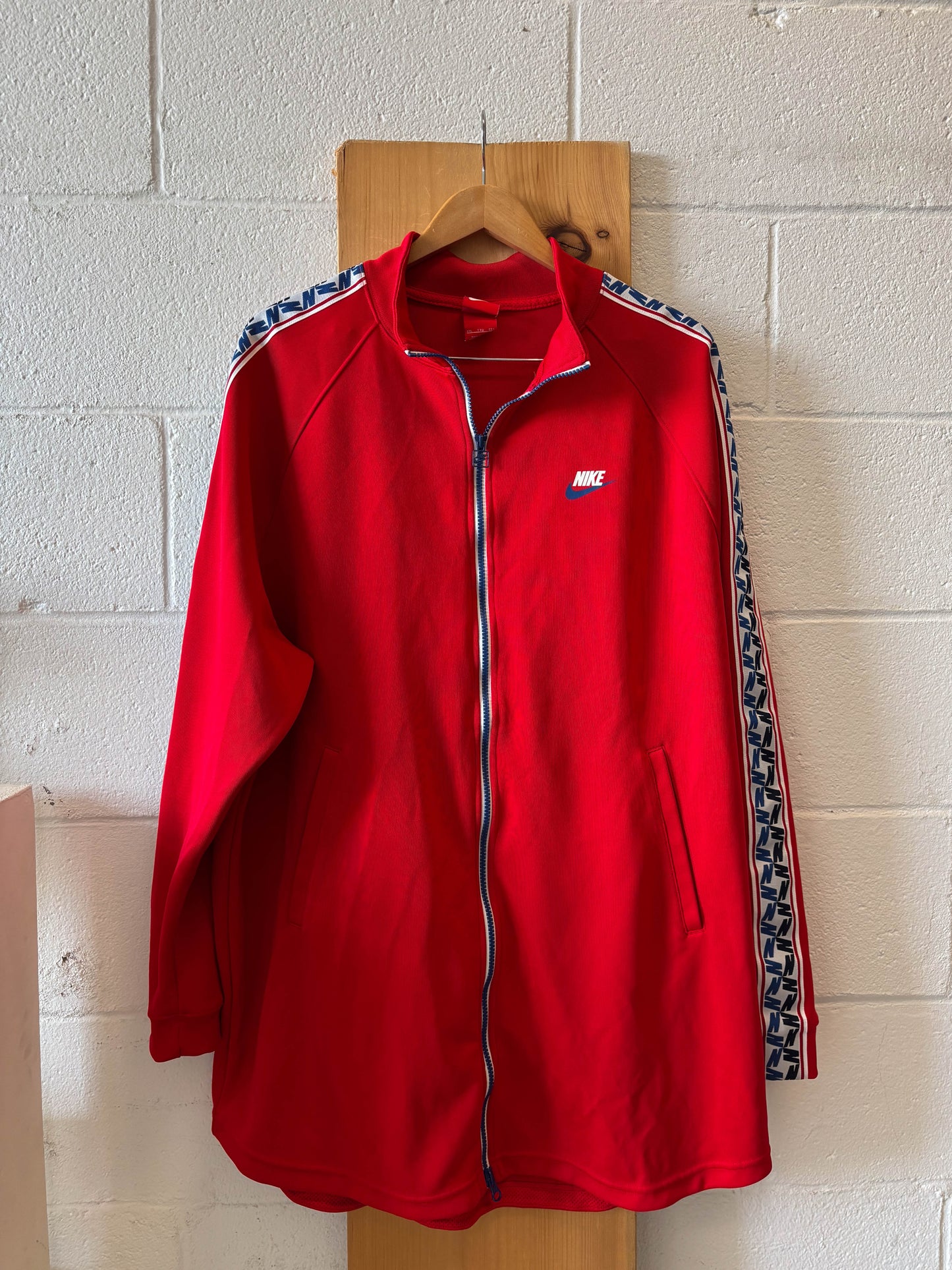 Red NIKE Taped Poly Track Jacket : XXL