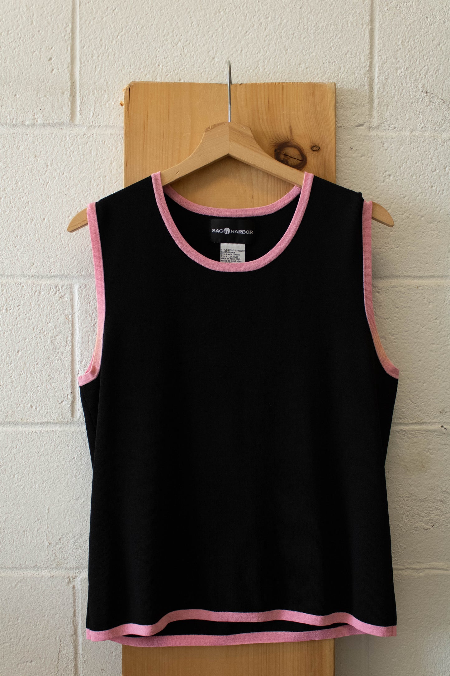 Vtg Black and Pink Tank : L