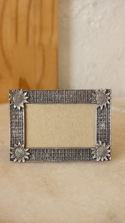 Small Silver Sunflower Frame