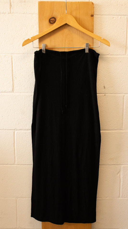 90s Black Maxi Skirt : S