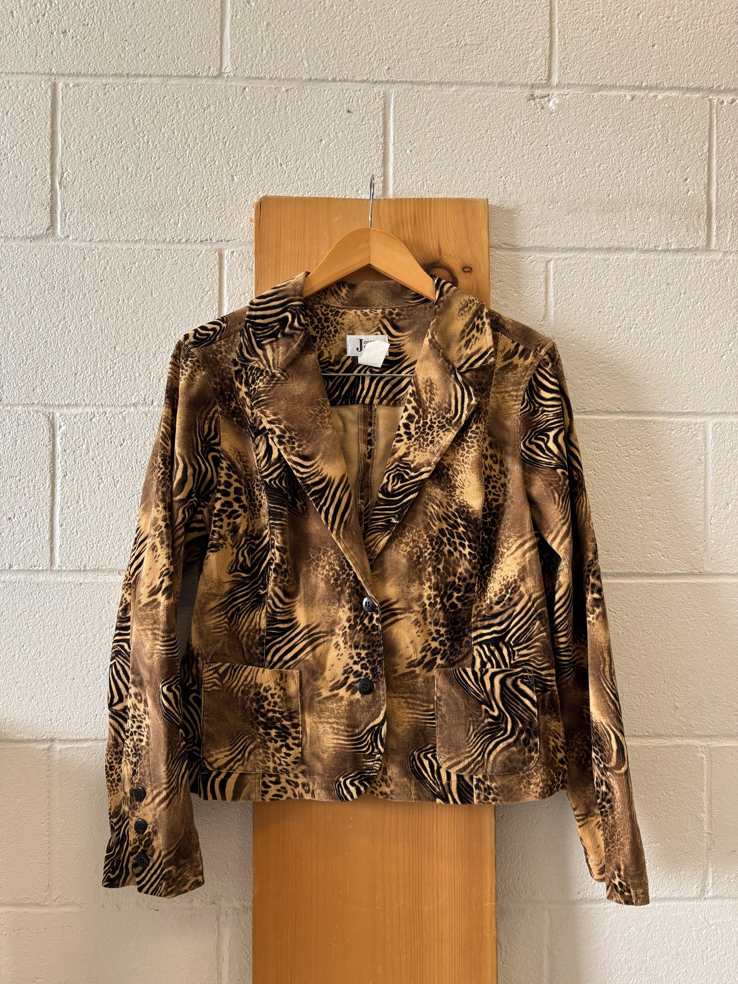 Vtg Animal Print Blazer : 12