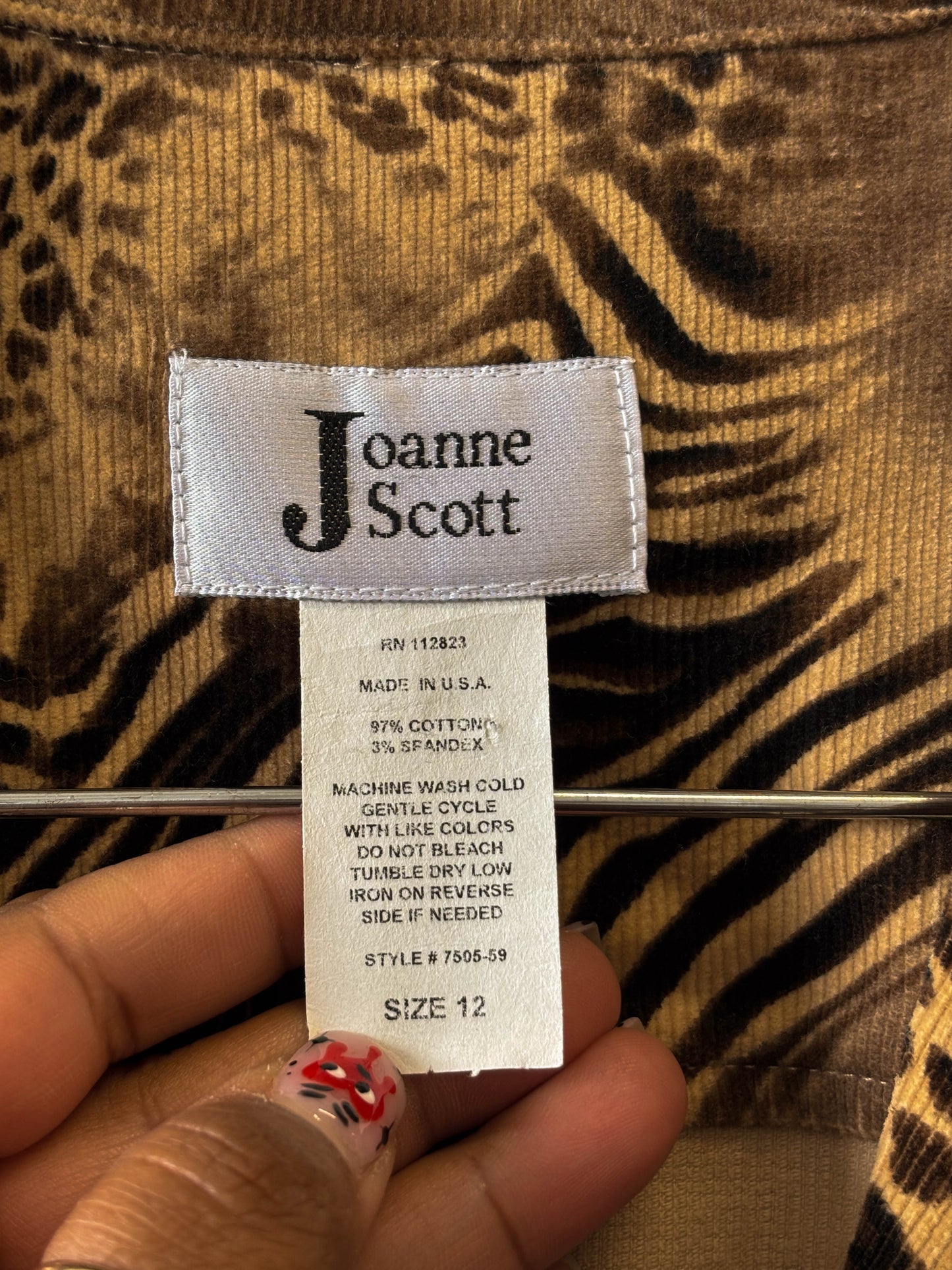 Vtg Animal Print Blazer : 12