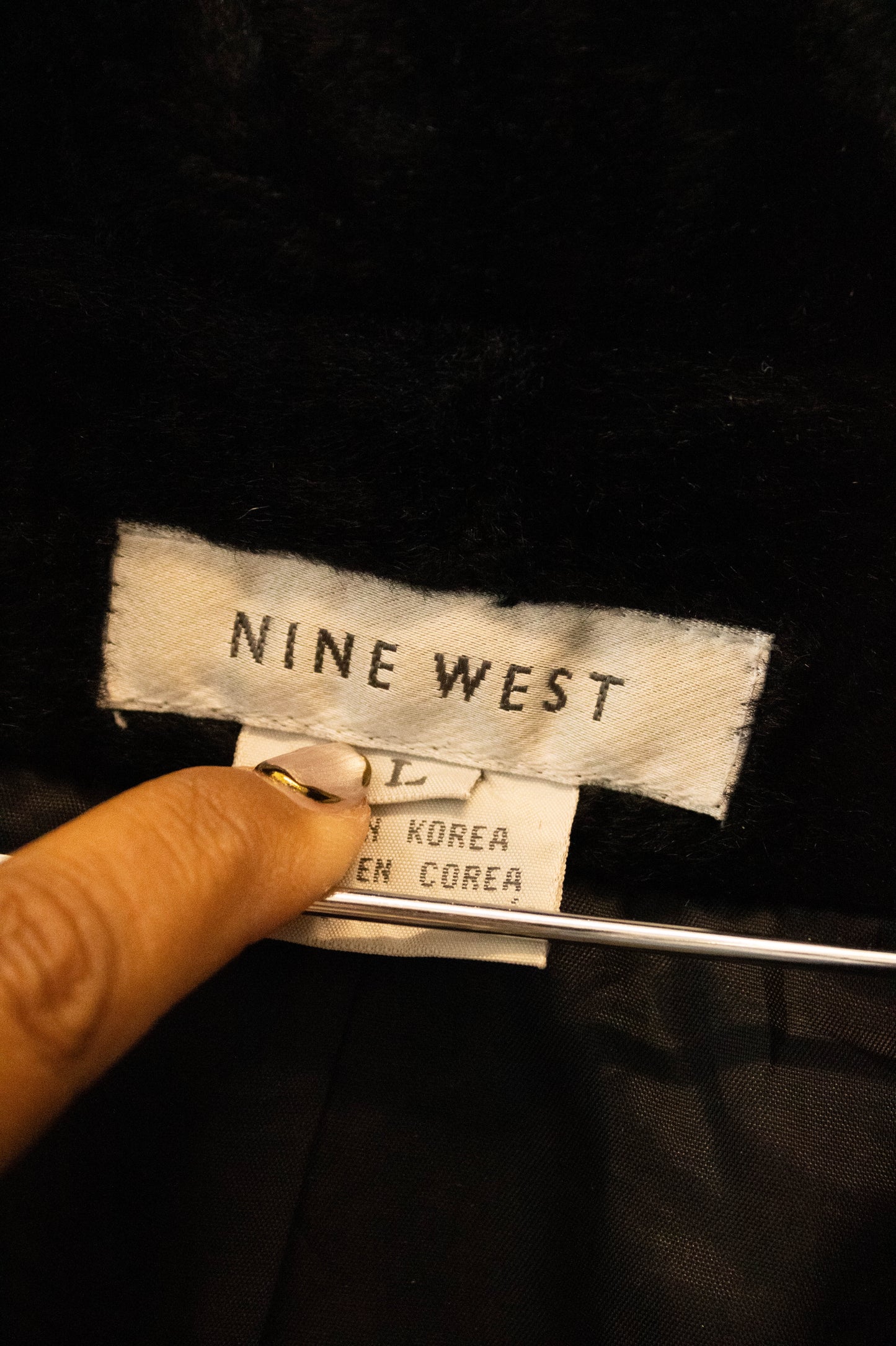 Vtg Black Faux Fur Coat : L (Local Pick Up Only)