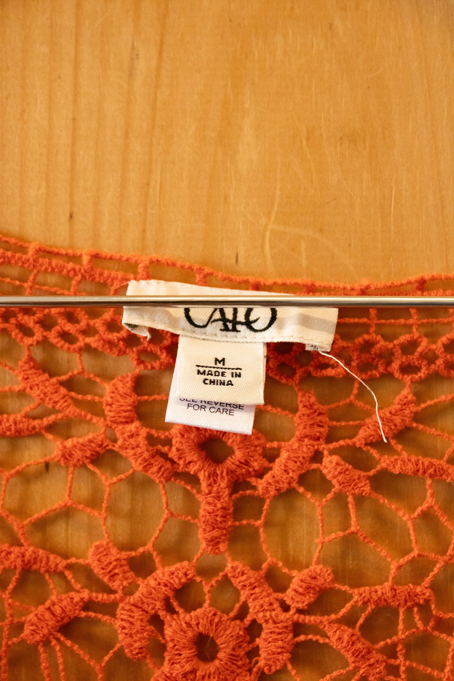 Orange Crochet Top : M