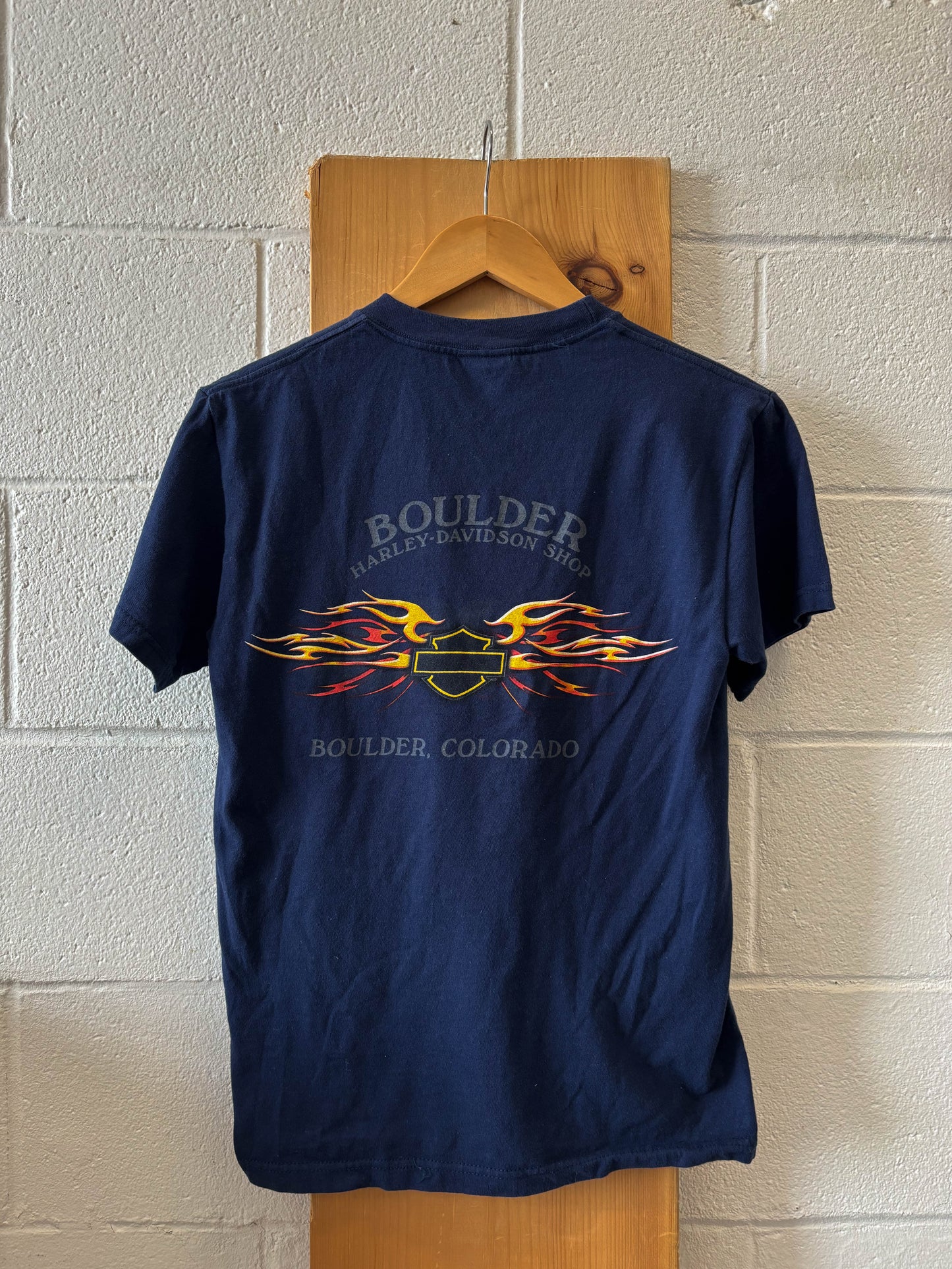 Navy Boulder Harley Tee : S