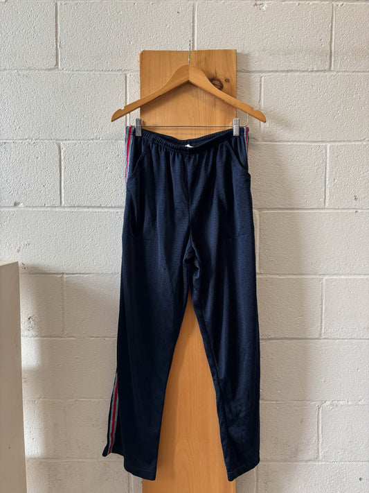 Vtg Navy Track Pants : L