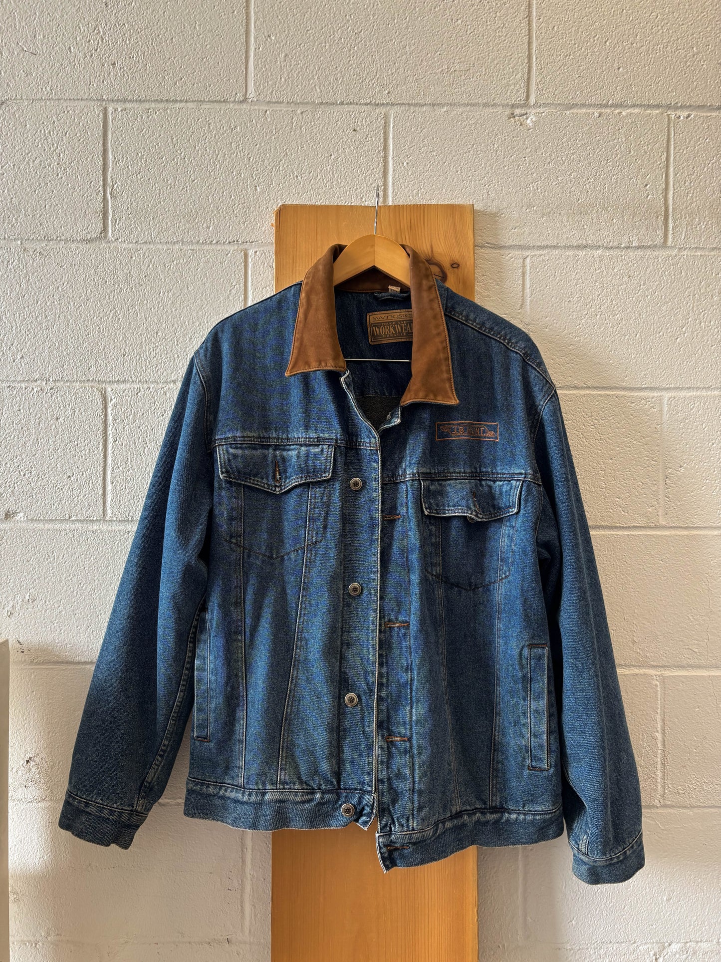 Vtg Denim Work Jacket : L