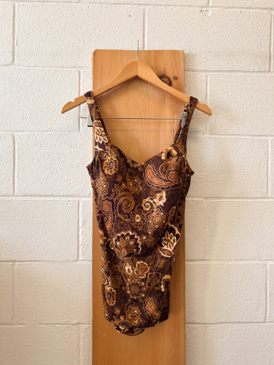 Brown Paisley Swim Suit : 14