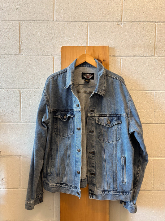 Vtg Harley Denim Jacket : XL