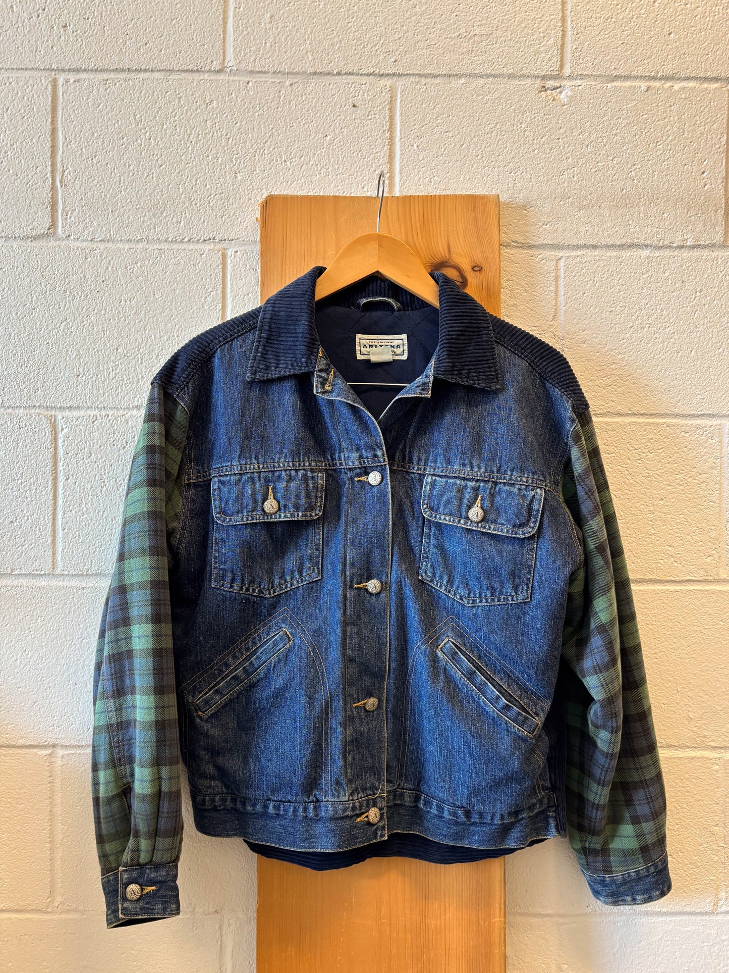 Plaid Denim Jacket : XS