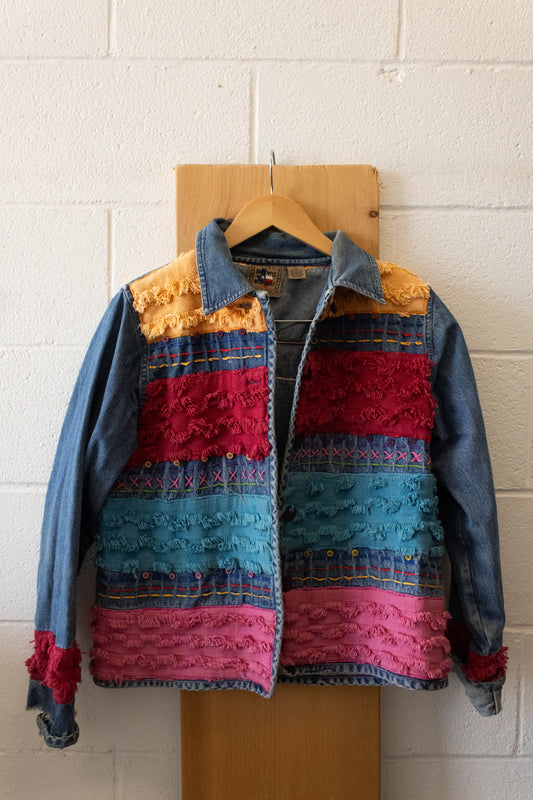 Vtg Colorful Denim Jacket : M