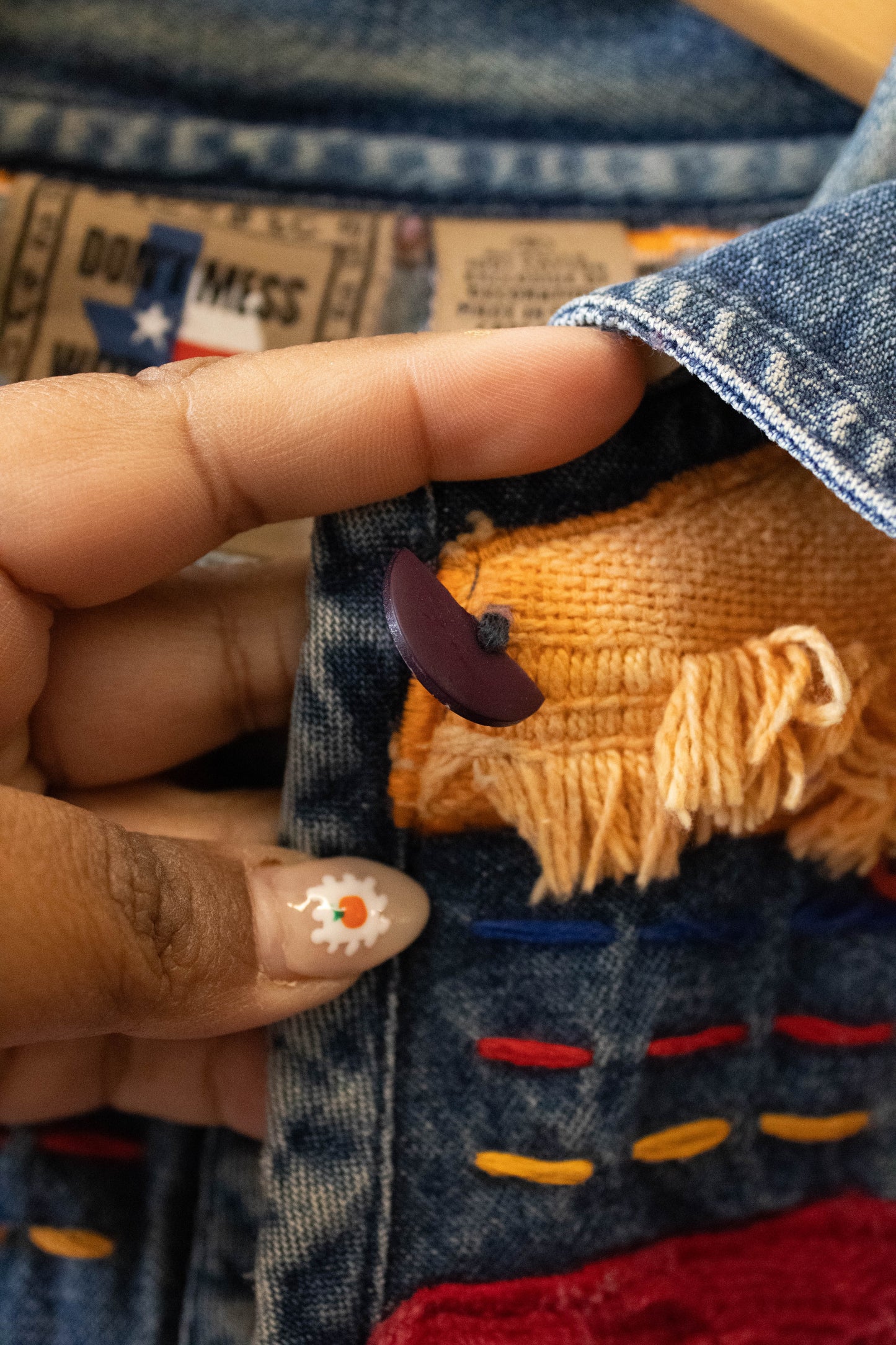 Vtg Colorful Denim Jacket : M