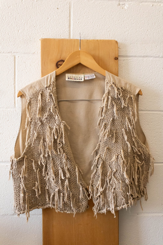 Brown Fringe Vest : 2X