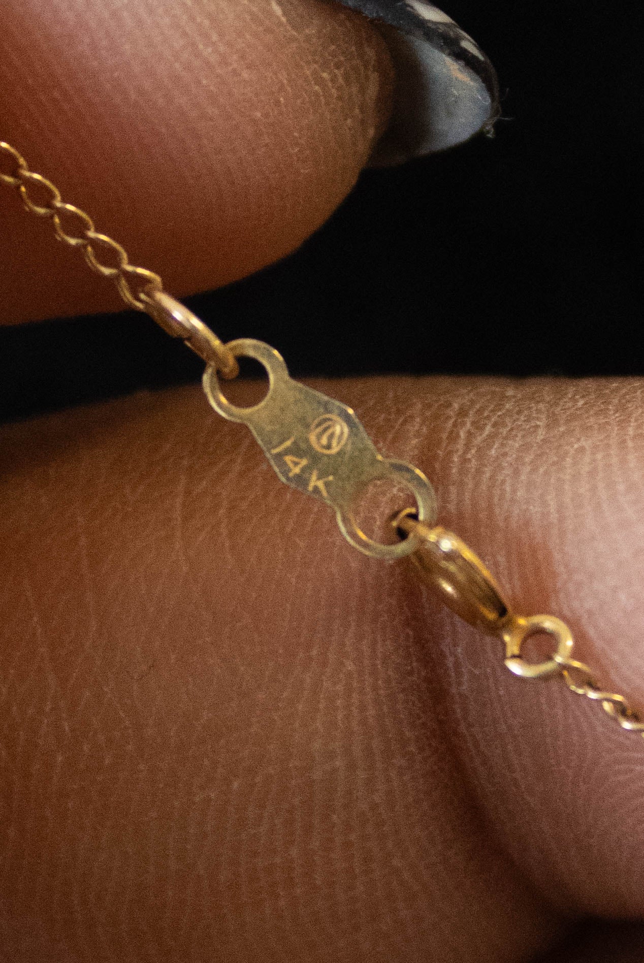 14K Gold Teardrop Necklace