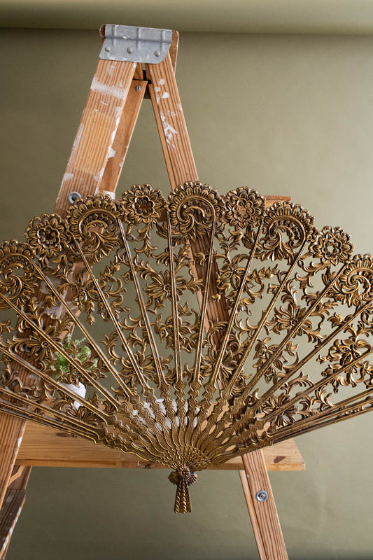 Vtg Gold Hanging Fan (Local Pick Up Only)