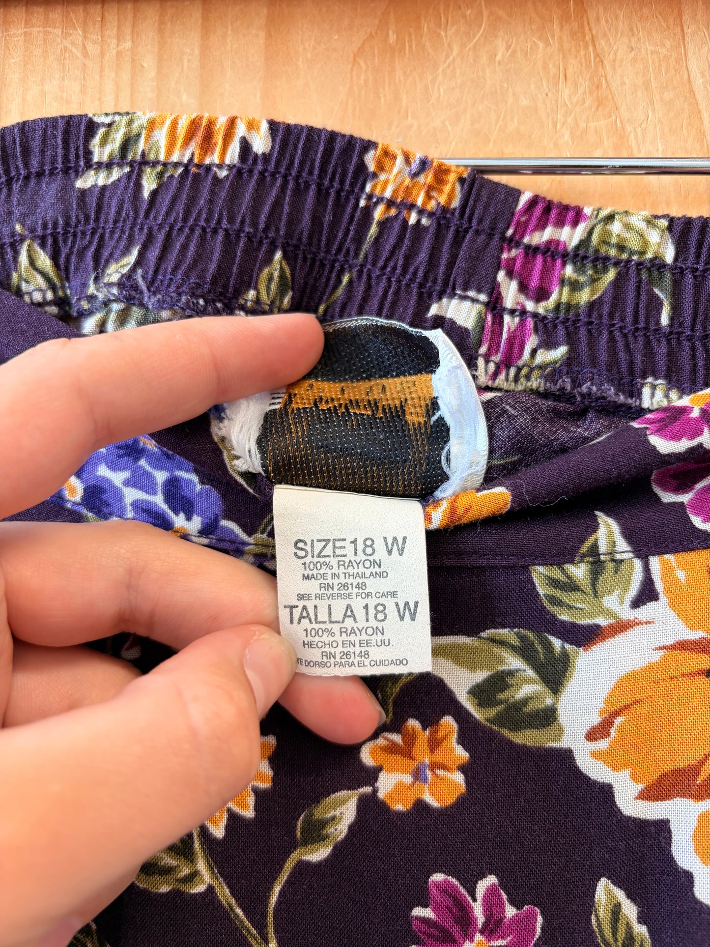 Floral Purple Skirt : 18W