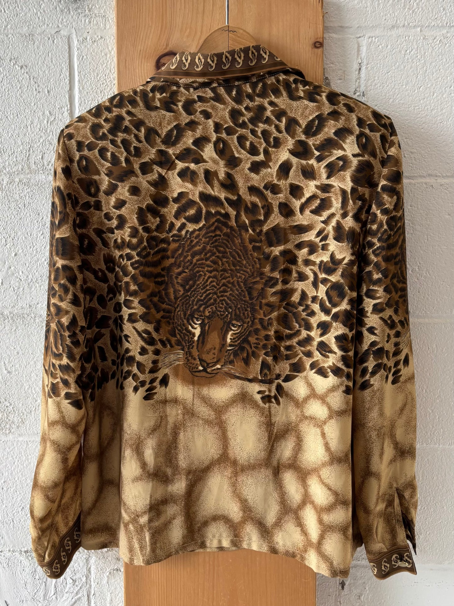 Leopard Print Button Up : XL