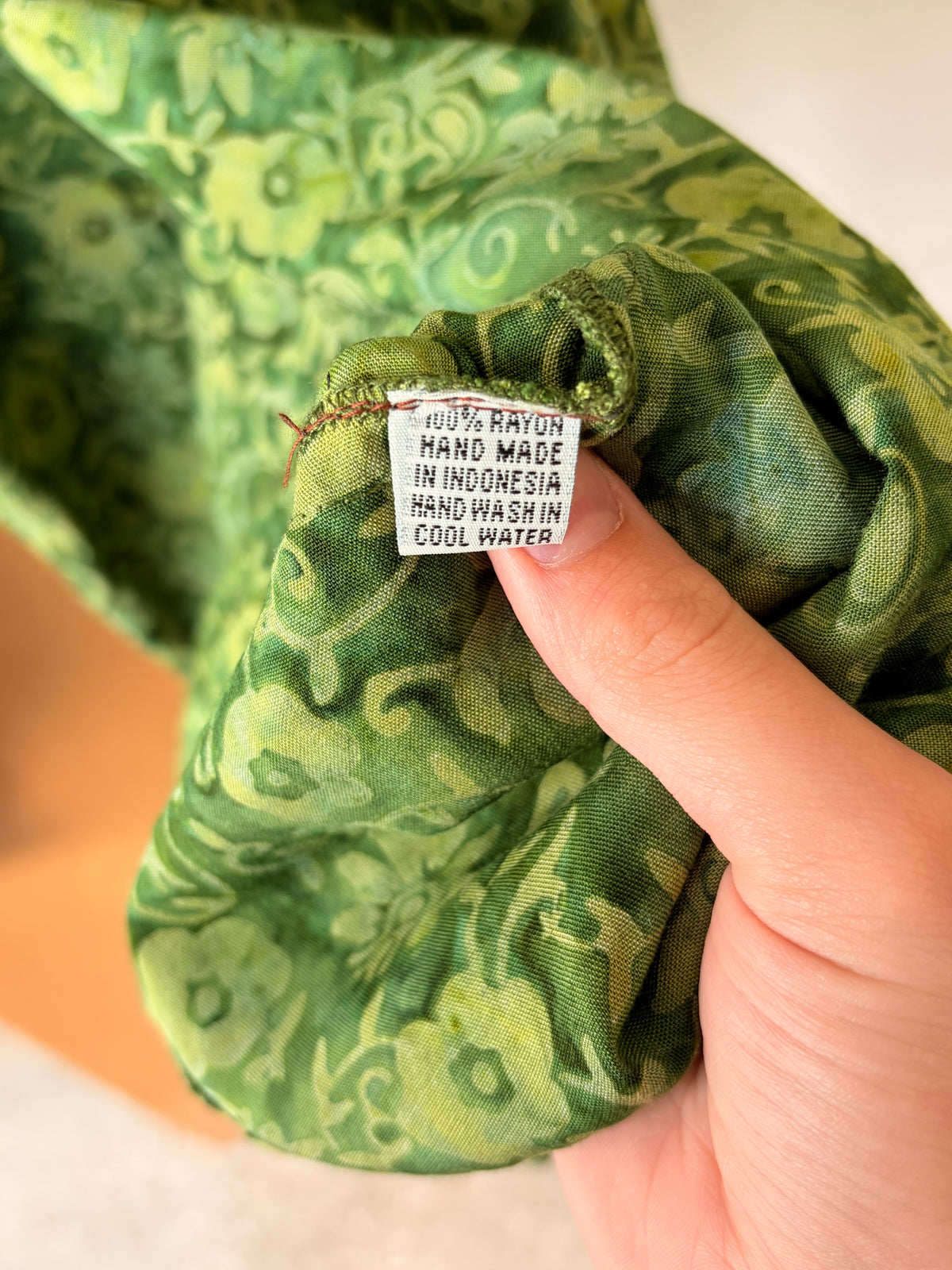 Boho Floral Green Pants : L