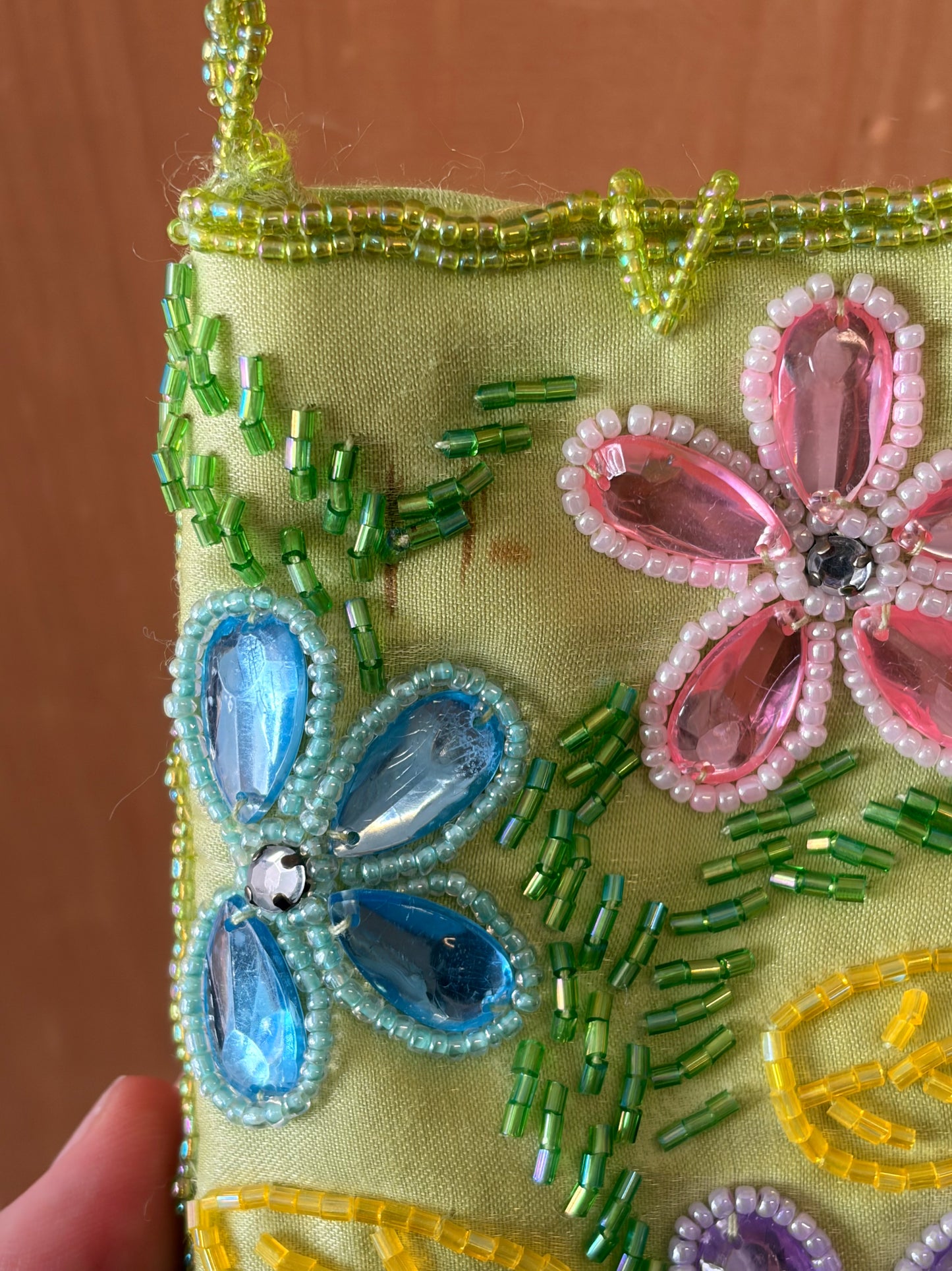 Little Floral Beaded Coin Pouch