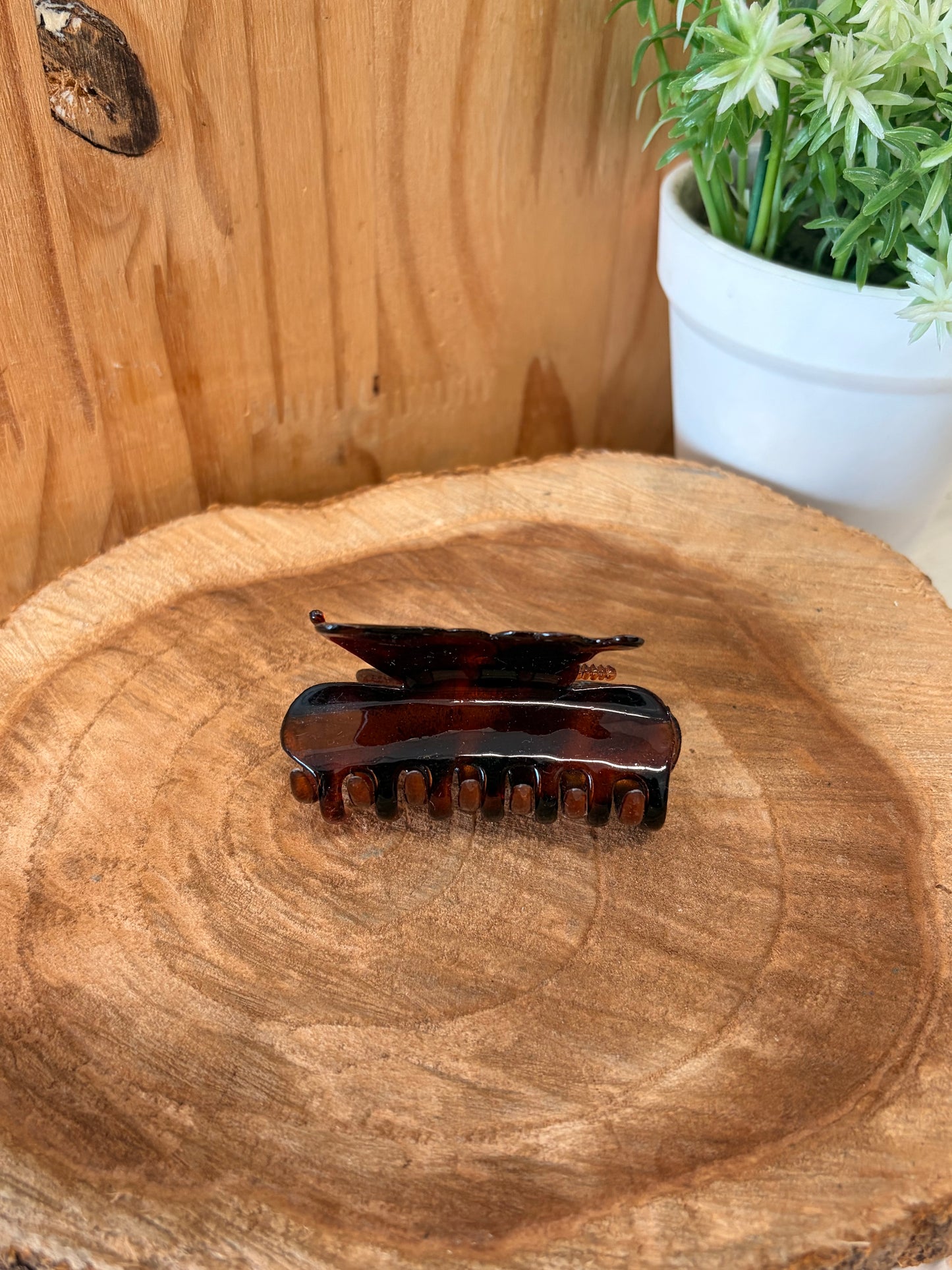 Little Brown Butterfly Claw Clip
