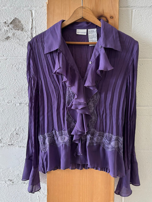 Purple Ruffle Top : S
