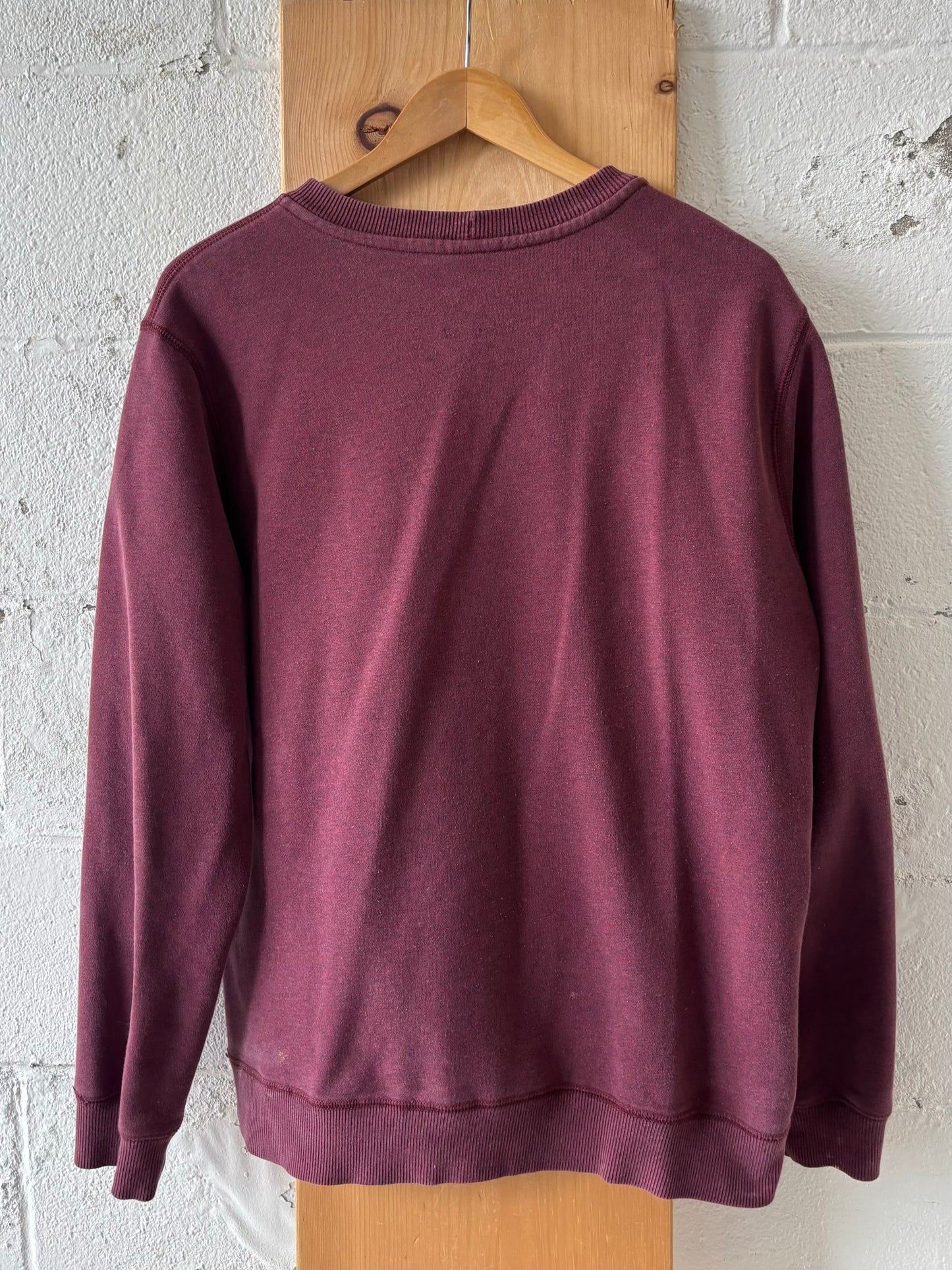 Vtg Burgundy Nike Crew : L