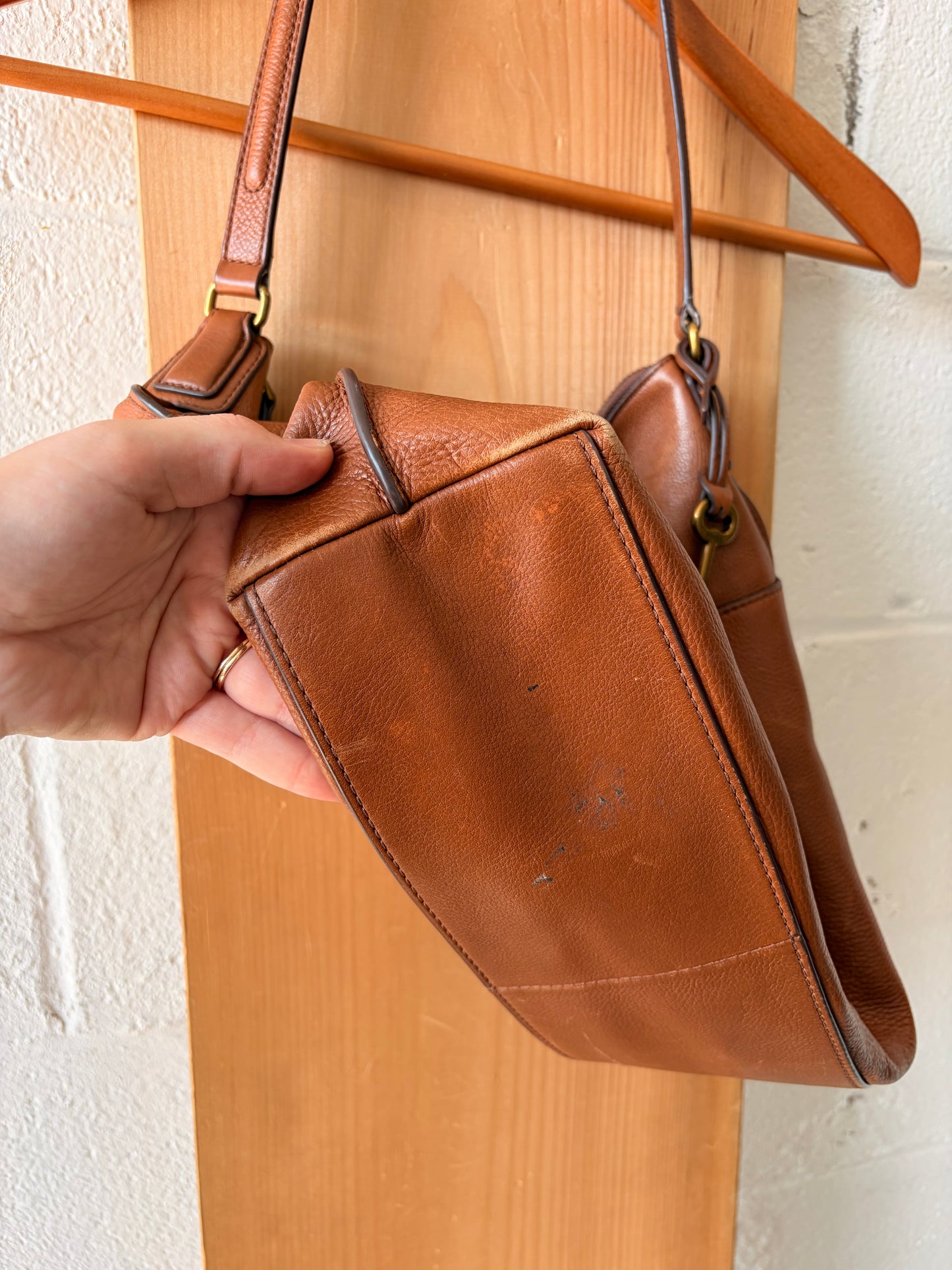 Brown Fossil Shoulder Purse