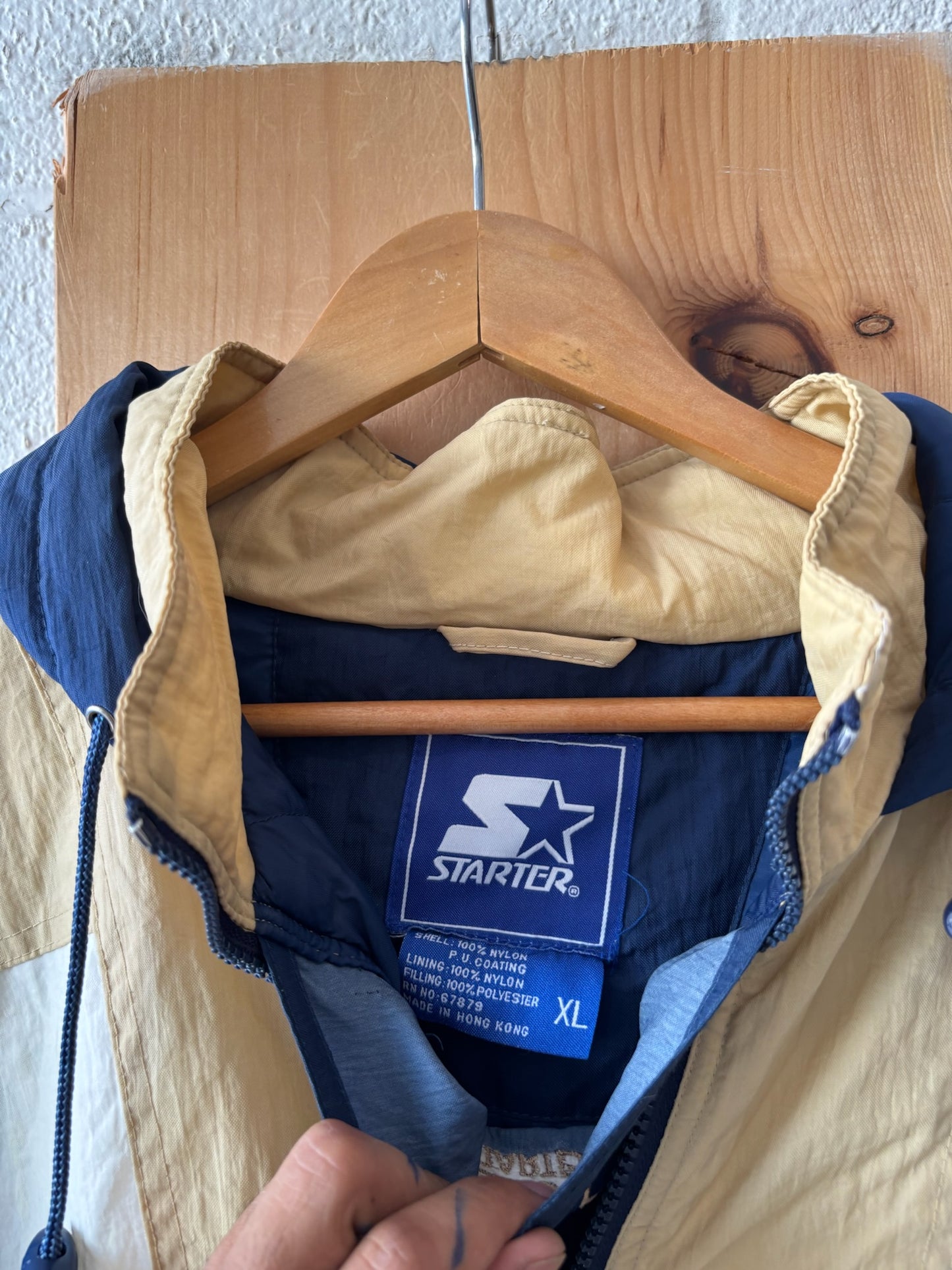 Vtg Yellow Jackets Starter Puffer : XL