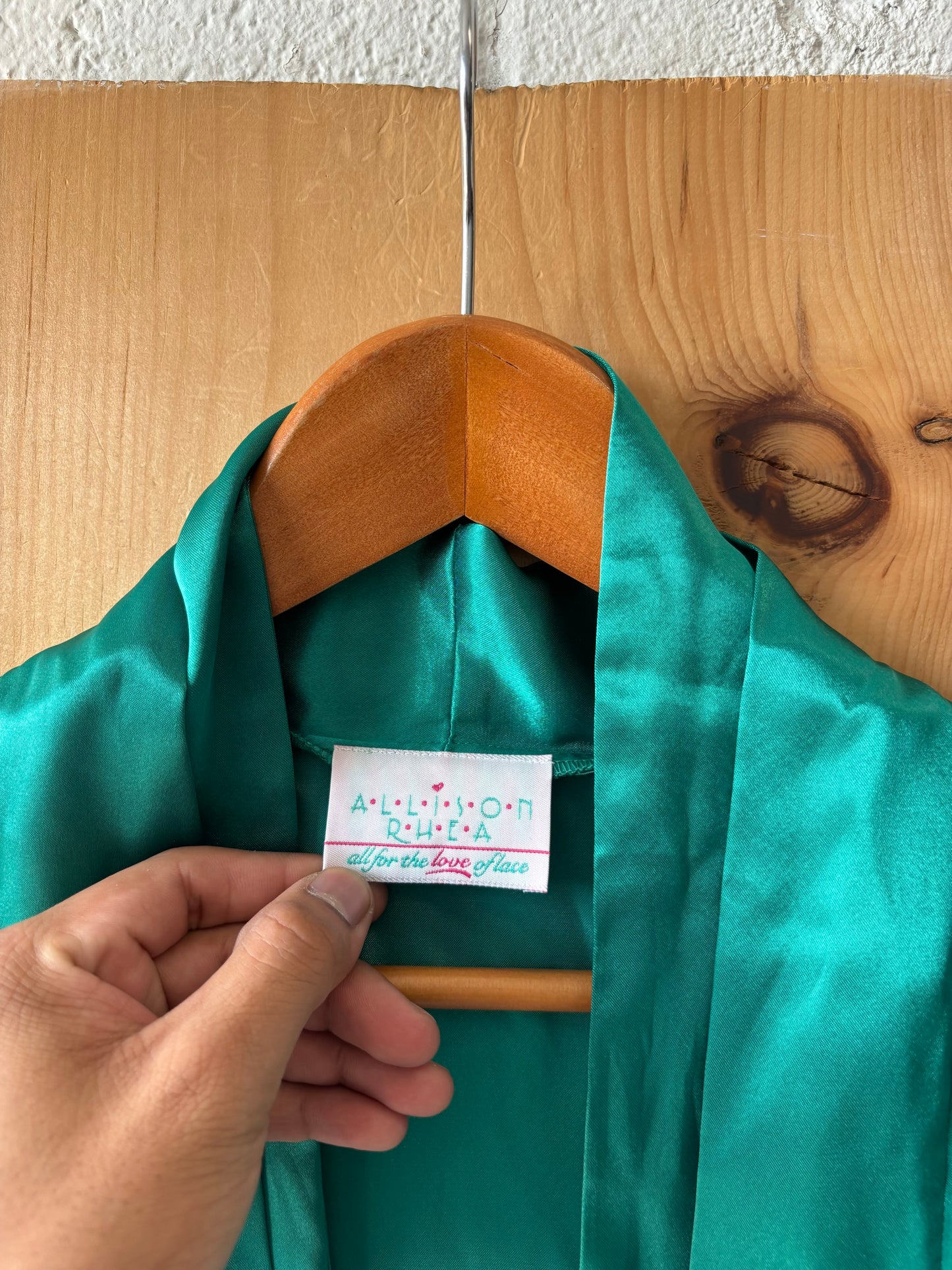 Vtg Green Robe : L
