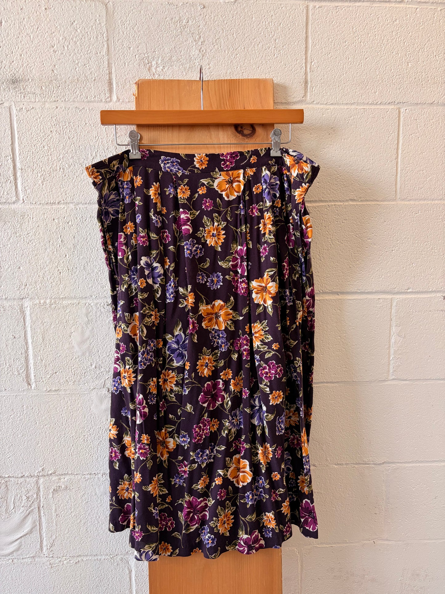 Floral Purple Skirt : 18W