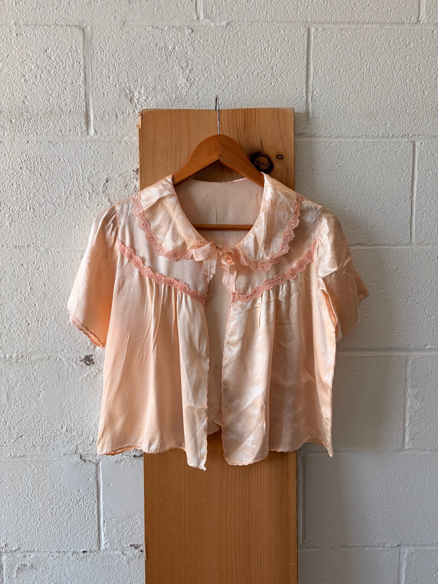 Vintage Pink Bed Jacket : S/M