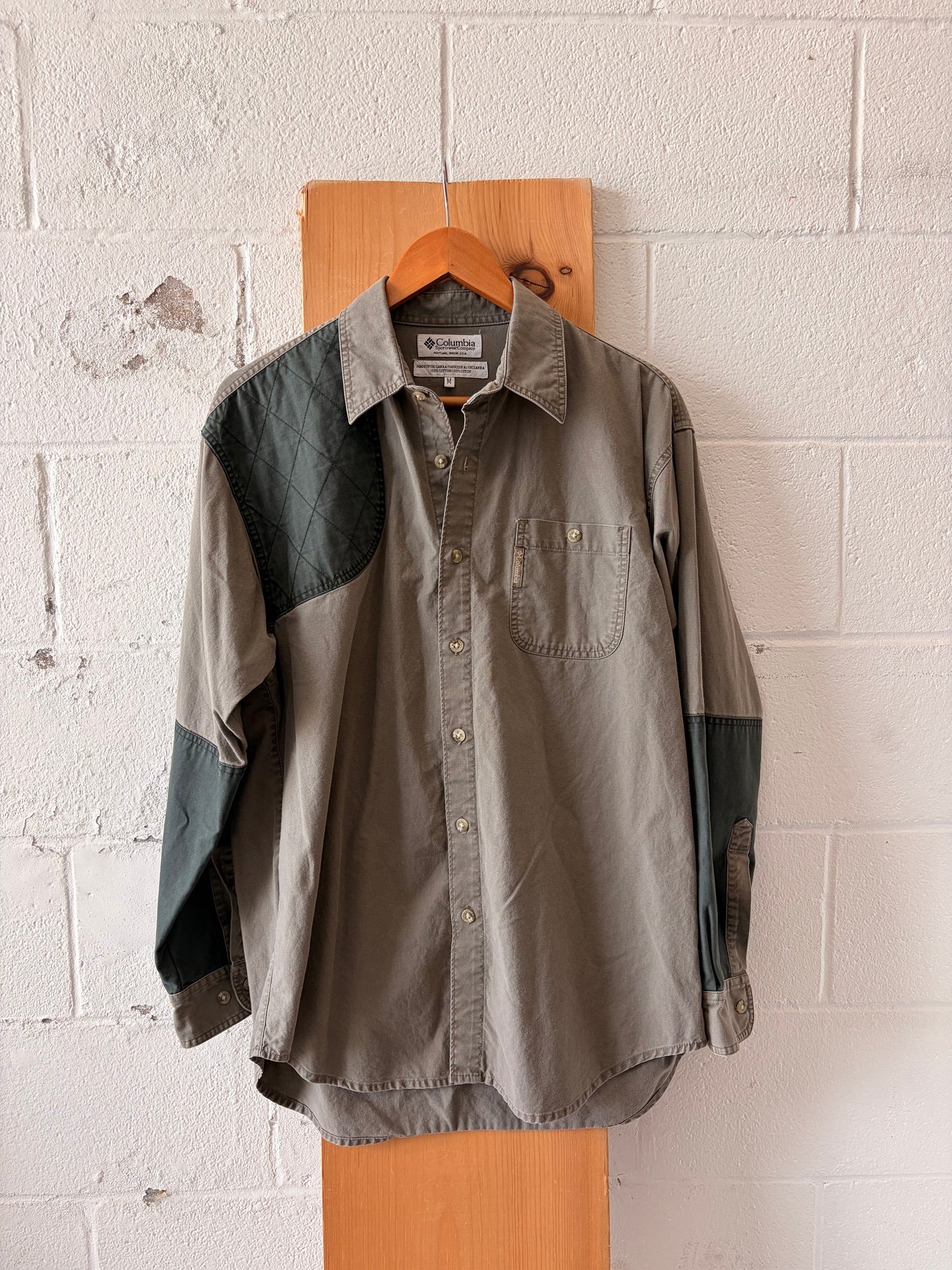 Khaki & Green Columbia Hunting Shirt : M