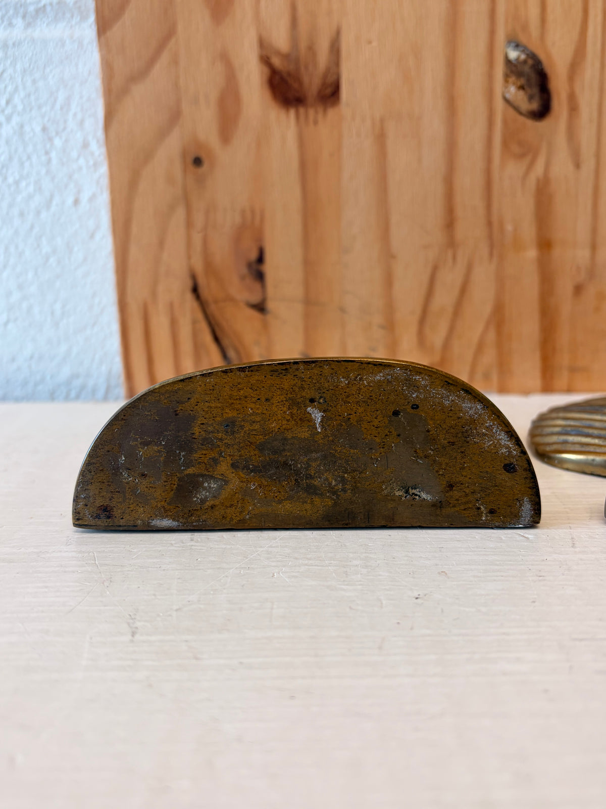 Vtg Brass Shell Bookends (Local Pick Up Only)