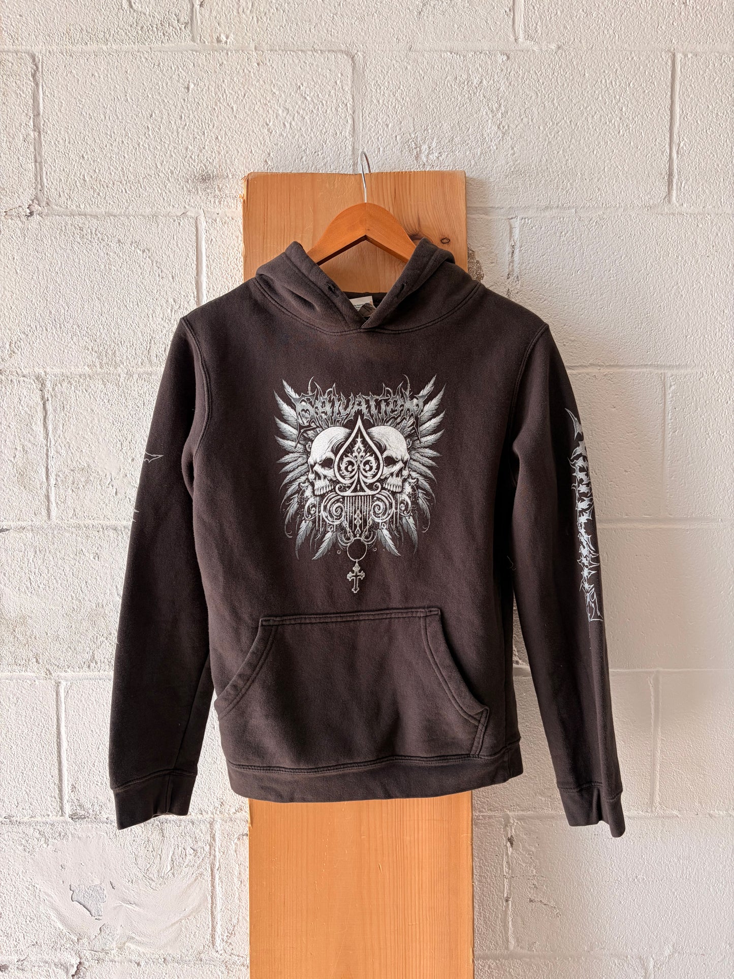 Y2K Scull Hoodie : S